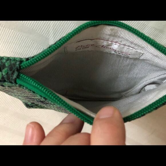 Pietro Alessandro Emerald Green Snake Pattern Zip Top Case - Picture 3 of 4